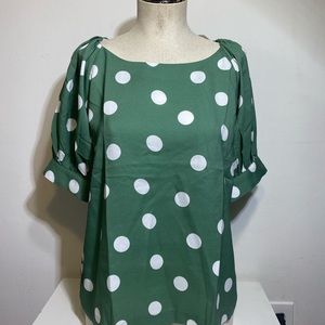 Summer dot boatneck top